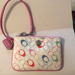 Coach zippered wristlet
